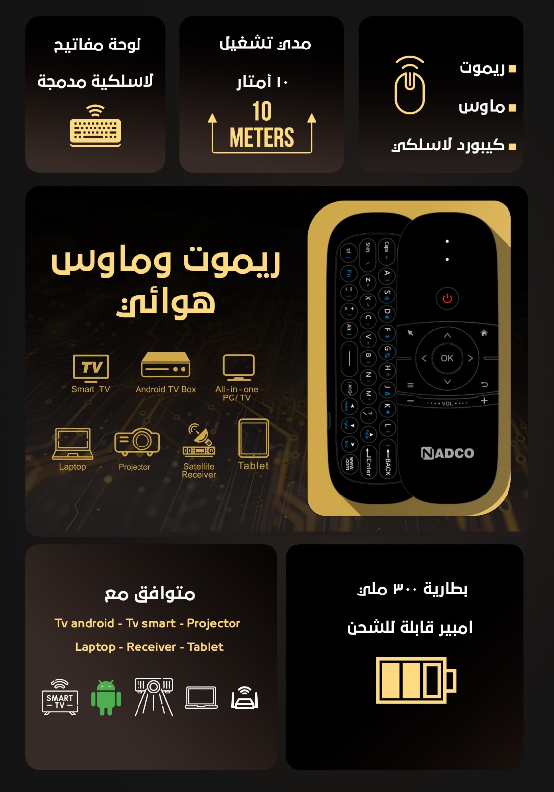 NC- AM1  ريموت كنترول هوائي ثلاثي الابعاد نادكو